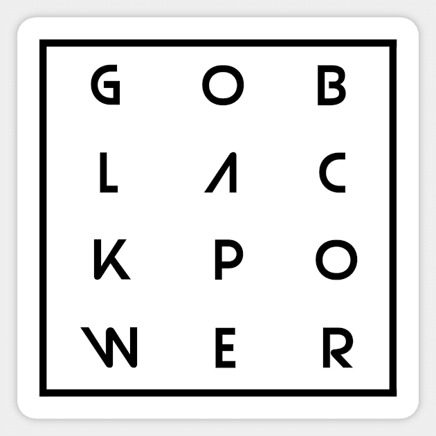 Go Black Power Sticker by NEFT PROJECT